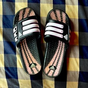 Adidas womens slides Black & pink